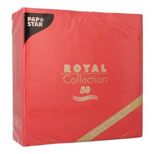 Serwetki Royal Collection PAPSTAR 3W 1/4 40 x 40 cm Airlaid czerwone 50 szt.