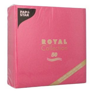 Serwetki Royal Collection PAPSTAR 3W 1/4 40 x 40 cm Airlaid fuksja 50 szt.