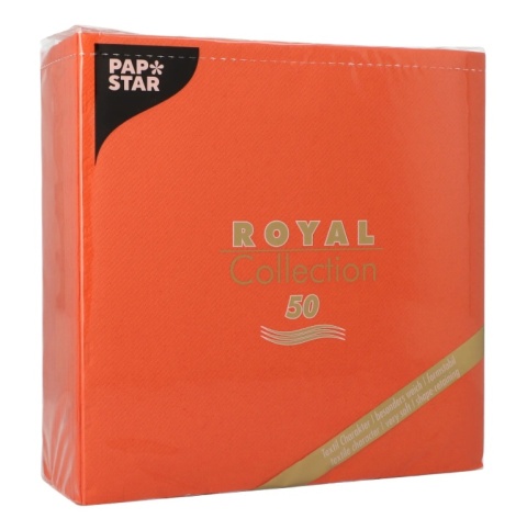 Serwetki Royal Collection PAPSTAR 3W 1/4 40 x 40 cm Airlaid nektarynka 50 szt.