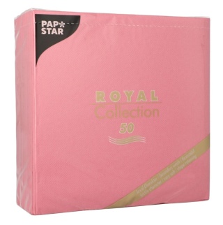 Serwetki Royal Collection PAPSTAR 3W 1/4 40 x 40 cm Airlaid różowe 50 szt.