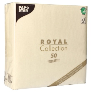 Serwetki Royal Collection PAPSTAR 3W 1/4 40 x 40 cm Airlaid szampański beż 50 szt.