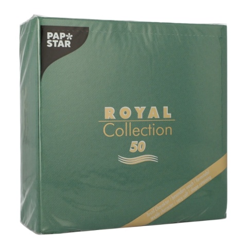 Serwetki Royal Collection PAPSTAR 3W 1/4 40 x 40 cm Airlaid zielone 50 szt.